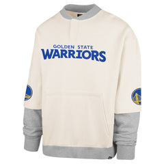 47 brand Golden State Warriors '47 Crossover Collection Trifecta Double Layered Fleece Sweatshirt Cream