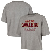 47 brand Cleveland Cavaliers '47 Women's Pivot Drop Needle Cropped T-Shirt Gray