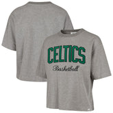 47 brand Boston Celtics '47 Women's Pivot Drop Needle Cropped T-Shirt Gray