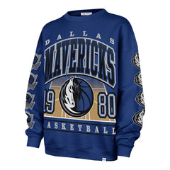 47 brand Dallas Mavericks '47 Women's Go Big Oversized Sweatshirt Blue