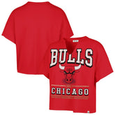 47 brand Chicago Bulls '47 Women's Elation Oversized Notch Neck T-Shirt Red