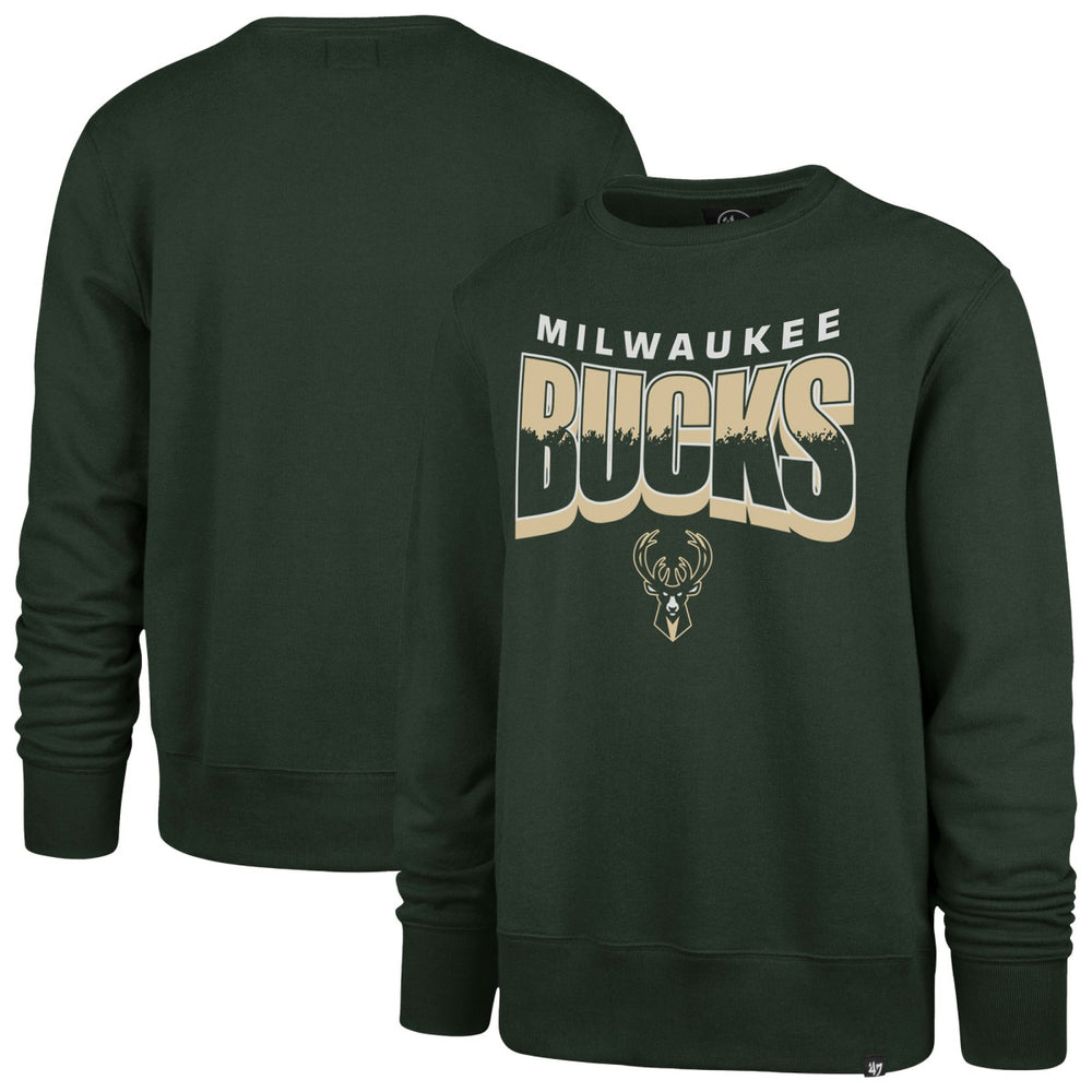 47 brand Milwaukee Bucks '47 Unisex Brush By Headline Crewneck Sweatshirt Hunter Green