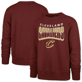 47 brand Cleveland Cavaliers '47 Unisex Brush By Headline Crewneck Sweatshirt Wine