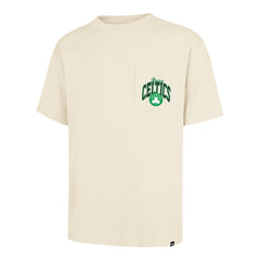 47 brand Boston Celtics '47 Unisex Crossover Collection Foundation Pocket T-Shirt Cream