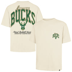 47 brand Milwaukee Bucks '47 Unisex Crossover Collection Foundation Pocket T-Shirt Cream
