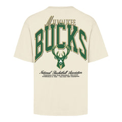 47 brand Milwaukee Bucks '47 Unisex Crossover Collection Foundation Pocket T-Shirt Cream