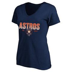 Houston Astros Profile Women's Plus Size Wordmark V-Neck T-Shirt Near Me