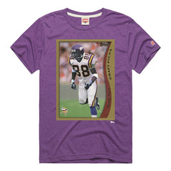 Randy Moss Minnesota Vikings Homage Unisex NFL Topps Trading Card Tri-Blend T-Shirt - Purple - NFL