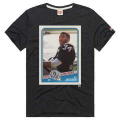 Bo Jackson Las Vegas Raiders Homage Unisex NFL Topps Trading Card Tri-Blend T-Shirt - Charcoal - NFL