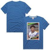 Eric Dickerson Los Angeles Rams Homage Unisex NFL Topps Trading Card Tri-Blend T-Shirt - Royal - NFL