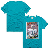 Dan Marino Miami Dolphins Homage Unisex NFL Topps Trading Card Tri-Blend T-Shirt - Aqua - NFL