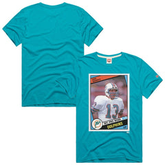 Dan Marino Miami Dolphins Homage Unisex NFL Topps Trading Card Tri-Blend T-Shirt - Aqua - NFL