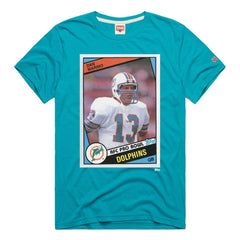 Dan Marino Miami Dolphins Homage Unisex NFL Topps Trading Card Tri-Blend T-Shirt - Aqua - NFL