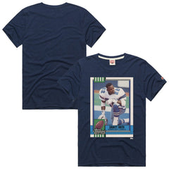 Emmitt Smith Dallas Cowboys Homage Unisex NFL Topps Trading Card Tri-Blend T-Shirt - Navy - NFL