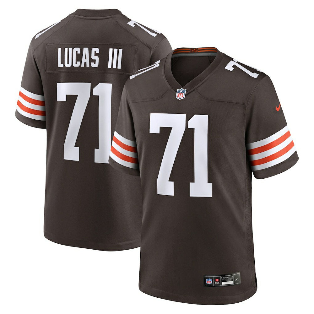 Cornelius Lucas Cleveland Browns Team Game Jersey - Brown - Nike
