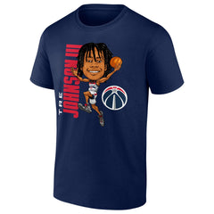 Tre Johnson III Washington Wizards Caricature T-Shirt Navy