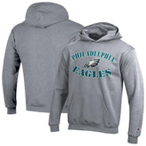 Philadelphia Eagles Champion Youth Powerblend Fleece Hoodie - Gray - NFL
