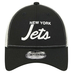 New York Jets New Era Apple Trucker 9FORTY Adjustable Hat - Black - NFL