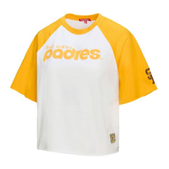 San Diego Padres Mitchell & Ness Women's Cropped Raglan Boxy T-Shirt Near Me
