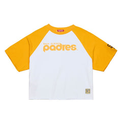 San Diego Padres Mitchell & Ness Women's Cropped Raglan Boxy T-Shirt Near Me