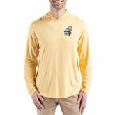 New Orleans Saints Cutter & Buck Throwback Logo Coastline Epic Comfort Eco Recycled Long Sleeve Hoodie T-Shirt - Gold - NFL