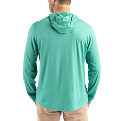 Philadelphia Eagles Cutter & Buck Coastline Epic Comfort Eco Recycled Long Sleeve Hoodie T-Shirt - Kelly Green - NFL