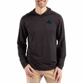 Carolina Panthers Cutter & Buck Coastline Epic Comfort Eco Recycled Long Sleeve Hoodie T-Shirt - Black - NFL