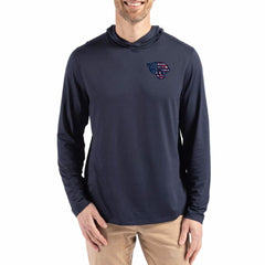 Jacksonville Jaguars Cutter & Buck Americana Coastline Epic Comfort Eco Recycled Long Sleeve Hoodie T-Shirt - Navy - NFL