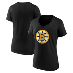 Boston Bruins Women's Essential V-Neck T-Shirt - Black | NHL near me