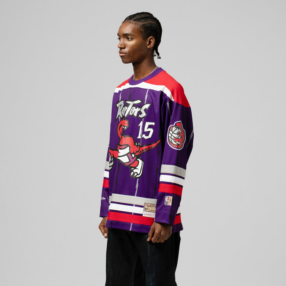 Mitchell & Ness Vince Carter Toronto Raptors Unisex Maxxed Out Fashion Hockey Jersey Purple