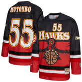Mitchell & Ness Dikembe Mutombo Atlanta Hawks Unisex Maxxed Out Fashion Hockey Jersey Red