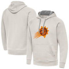 Phoenix Suns Antigua Big Logo Victory Pullover Hoodie Cream