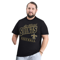 New Orleans Saints G-III Sports by Carl Banks Adaptive Headliner Graphic T-Shirt - Black - NFL