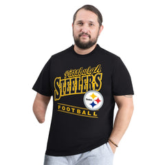 Pittsburgh Steelers G-III Sports by Carl Banks Adaptive Headliner Graphic T-Shirt - Black - NFL