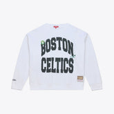 Mitchell & Ness Boston Celtics Women's Lightweight Block Letter Sweatshirt White