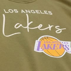 Mitchell & Ness Los Angeles Lakers Women's Lightweight Script Sweatshirt Olive