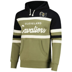 Mitchell & Ness Cleveland Cavaliers Double Clutch Head Coach Hoodie Olive/Black