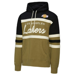Mitchell & Ness Los Angeles Lakers Double Clutch Head Coach Hoodie Olive/Black