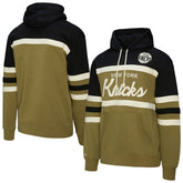 Mitchell & Ness New York Knicks Double Clutch Head Coach Hoodie Olive/Black