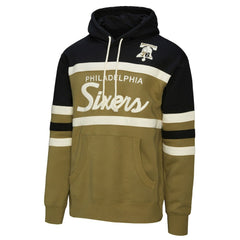 Mitchell & Ness Philadelphia 76ers Double Clutch Head Coach Hoodie Olive