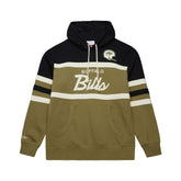 Buffalo Bills Vintage Logo Head Coach Hoodie - Olive - Mitchell & Ness