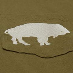 Buffalo Bills Vintage Logo Premium T-Shirt - Olive - Mitchell & Ness