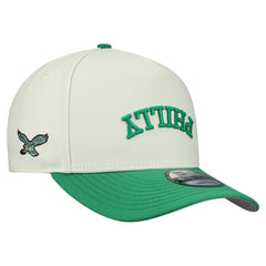 Philadelphia Eagles New Era Upside Down 9FIFTY A-Frame Snapback Hat - Cream - NFL
