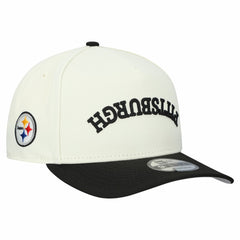 Pittsburgh Steelers New Era Upside Down 9FIFTY A-Frame Snapback Hat - Cream - NFL