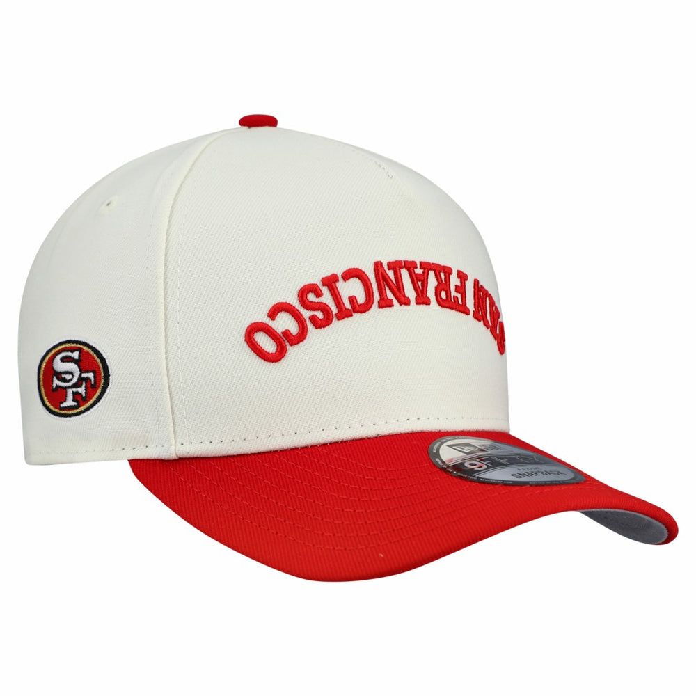 San Francisco 49ers New Era Upside Down 9FIFTY A-Frame Snapback Hat - Cream - NFL