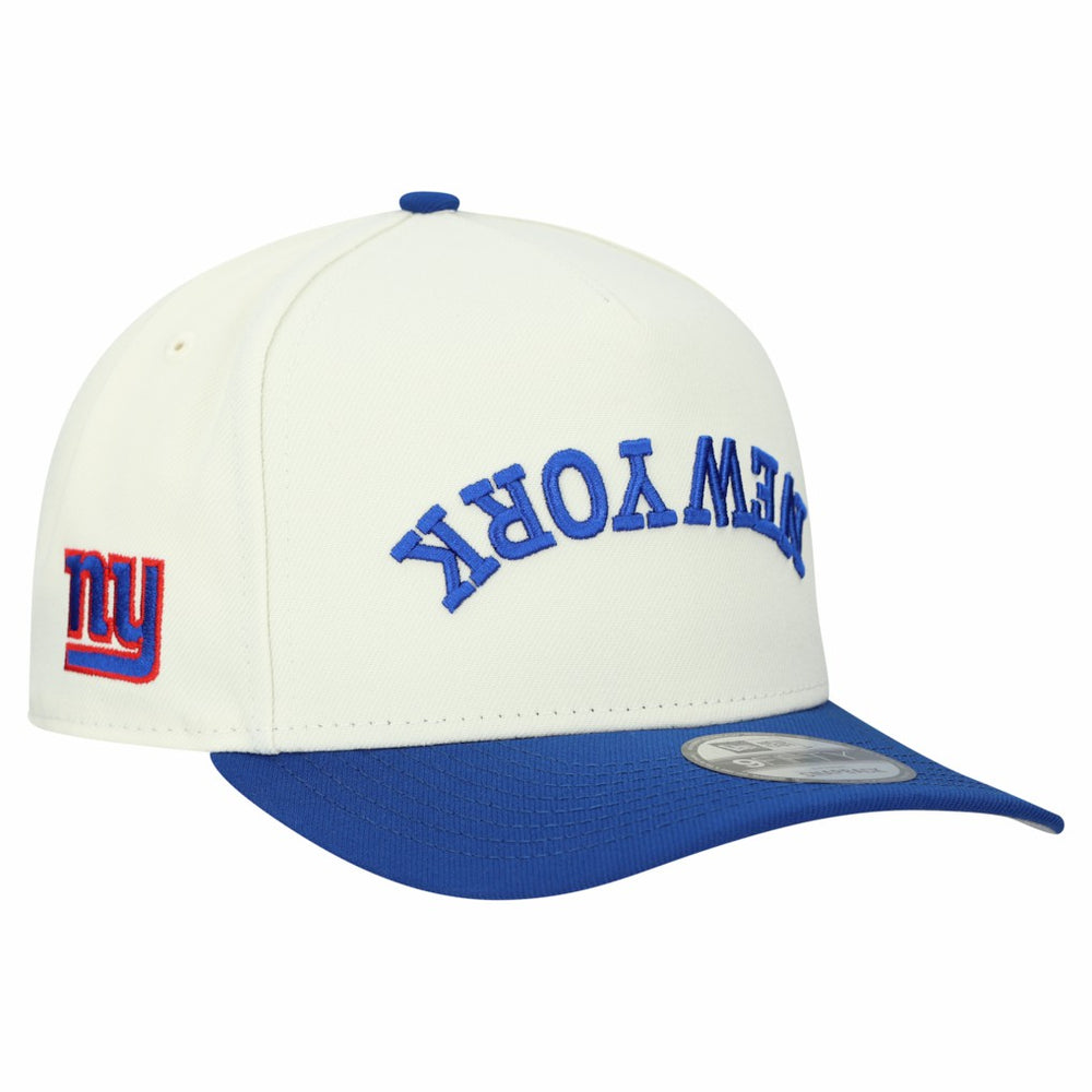 New York Giants New Era Upside Down 9FIFTY A-Frame Snapback Hat - Cream - NFL