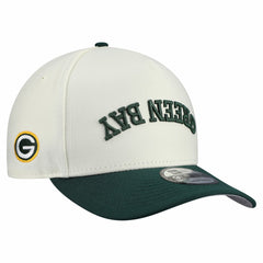 Green Bay Packers New Era Upside Down 9FIFTY A-Frame Snapback Hat - Cream - NFL