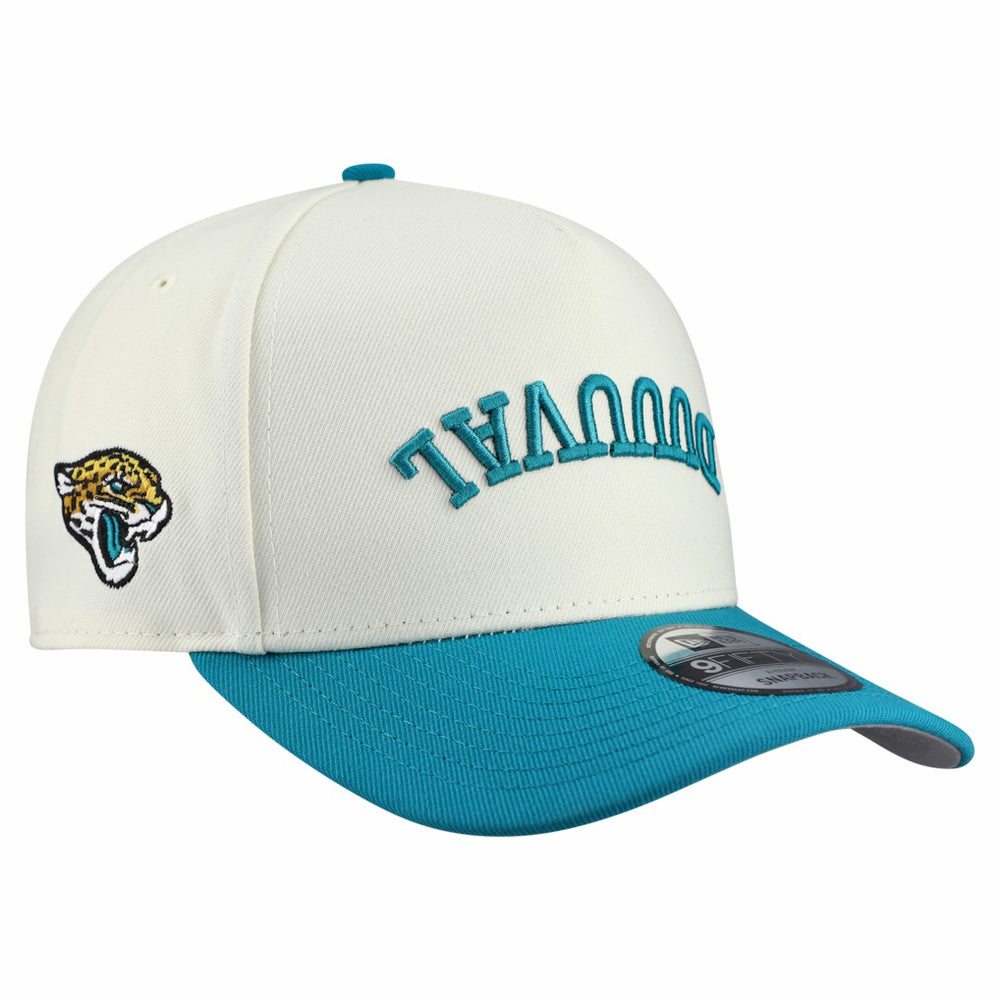 Jacksonville Jaguars New Era Upside Down 9FIFTY A-Frame Snapback Hat - Cream - NFL