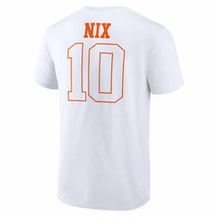 Bo Nix Denver Broncos Outline Player T-Shirt - White - NFL