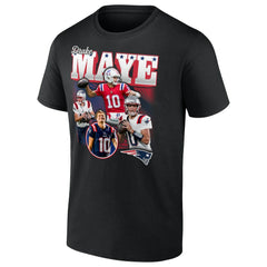 Drake Maye New England Patriots Notorious T-Shirt - Black - NFL